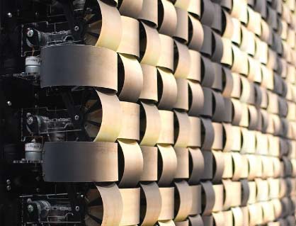 Daniel Rozin- Interactive sculpture- Weave Mirror  mechanics