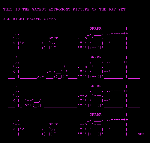 A funy done in ASCII art